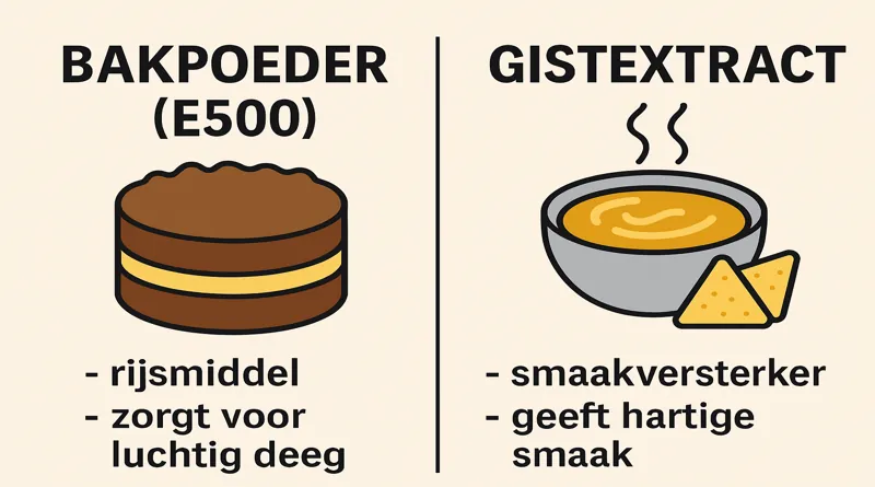 Is bakpoeder E500 gistextract?